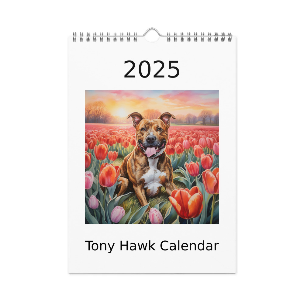PugMug Custom Tony Hawk Wall Calendar (2026)