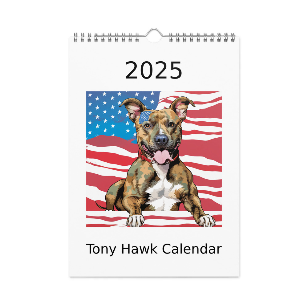 PugMug Custom Tony Hawk Wall Calendar (2026)
