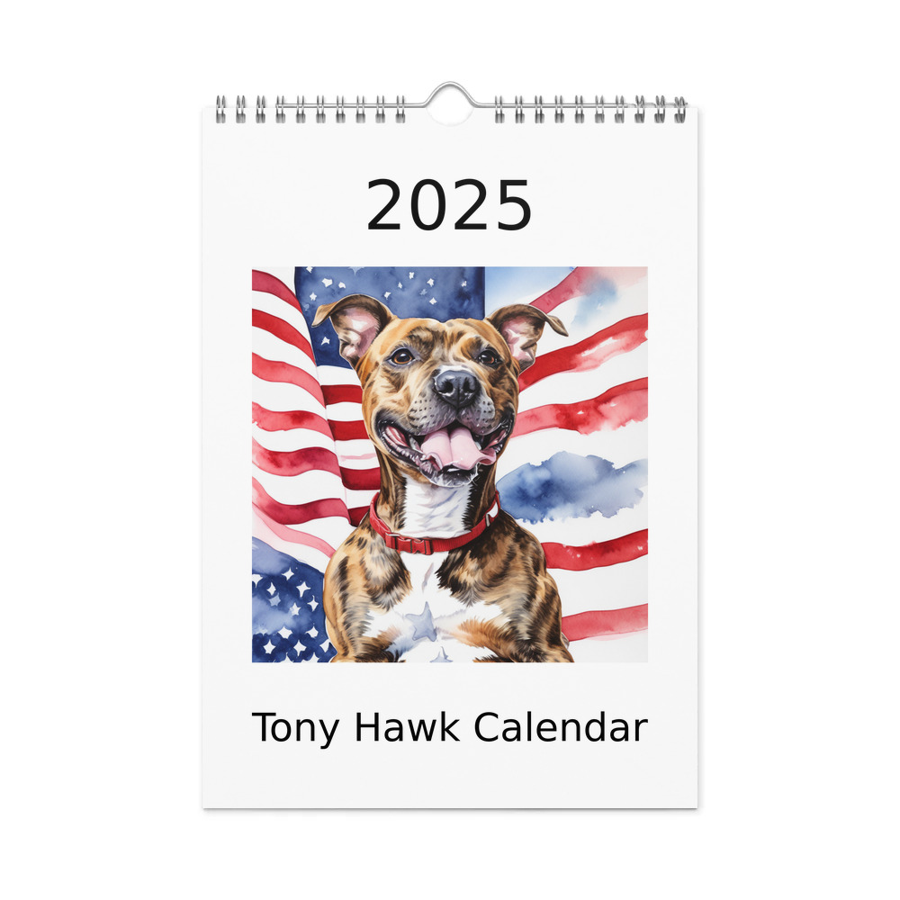 PugMug Custom Tony Hawk Wall Calendar (2026)