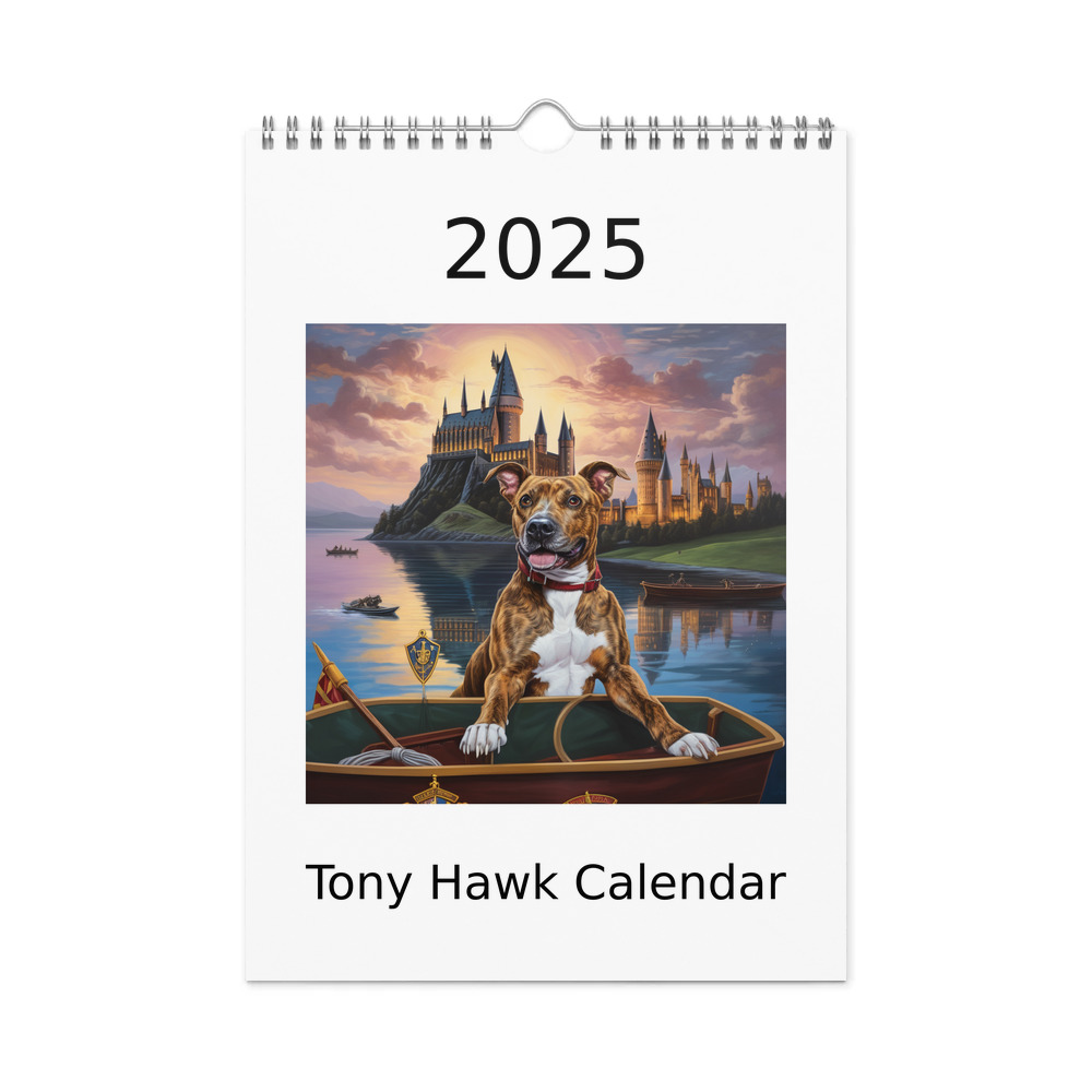 PugMug Custom Tony Hawk Wall Calendar (2026)
