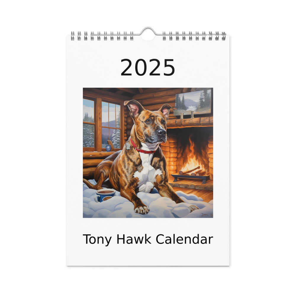 PugMug Custom Tony Hawk Wall Calendar (2026)