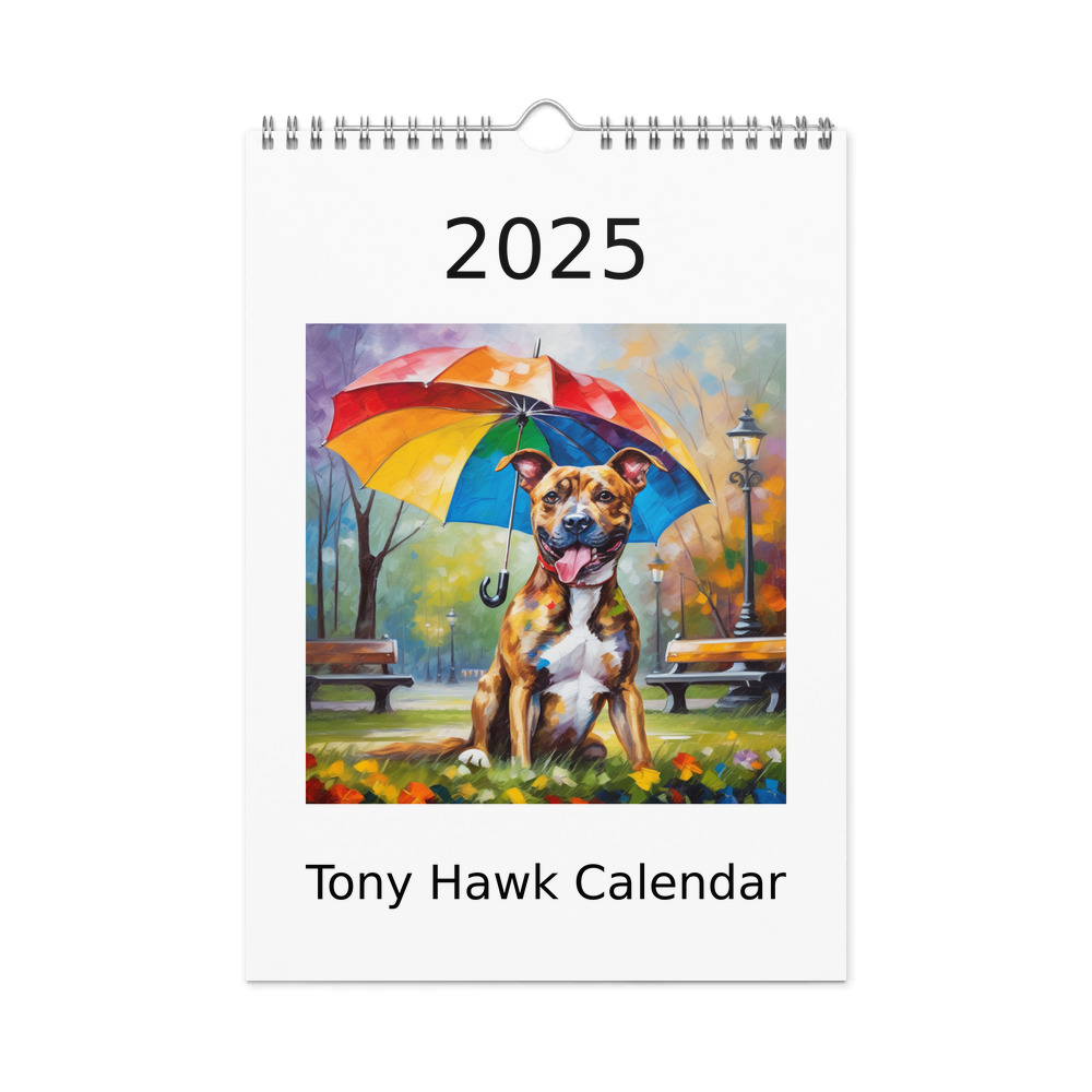 PugMug Custom Tony Hawk Wall Calendar (2026)