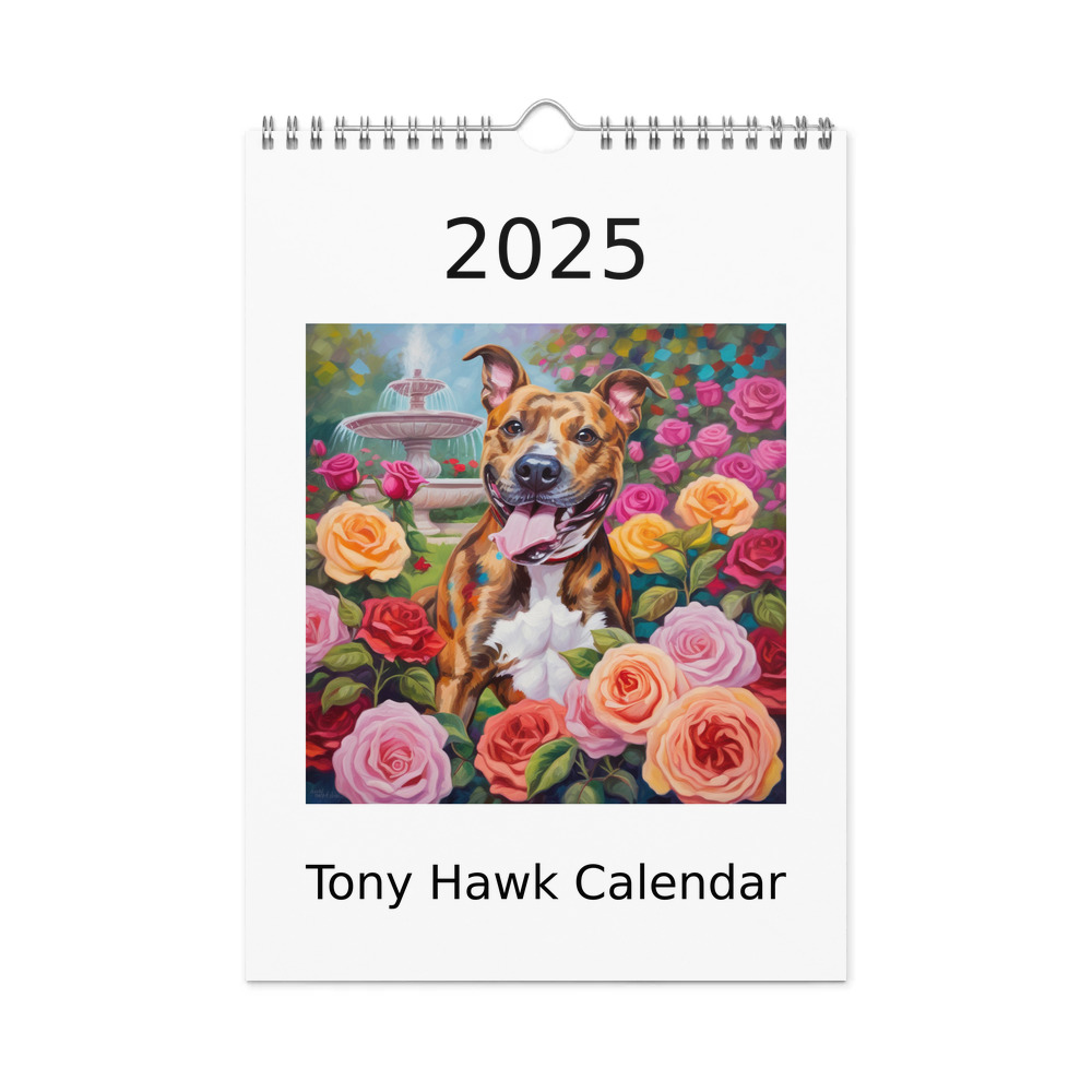 PugMug Custom Tony Hawk Wall Calendar (2026)