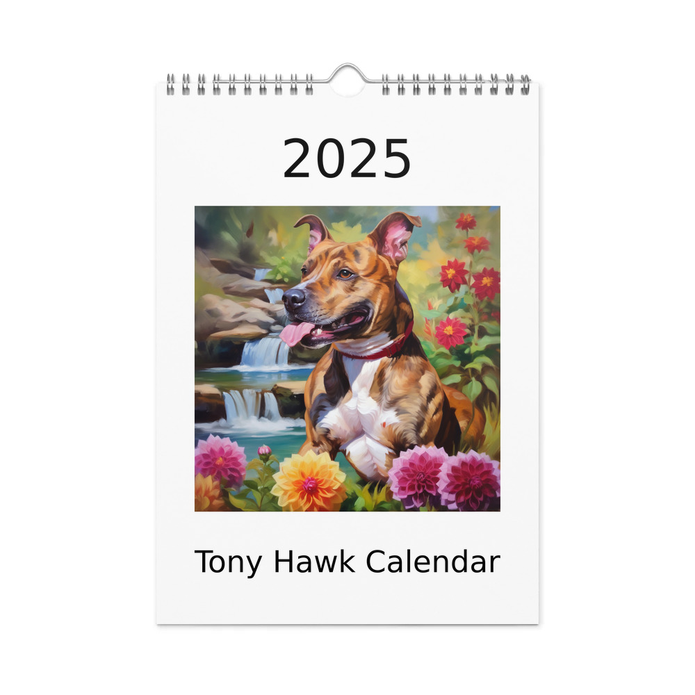 PugMug Custom Tony Hawk Wall Calendar (2026)