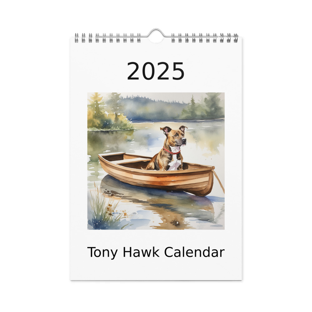 PugMug Custom Tony Hawk Wall Calendar (2026)