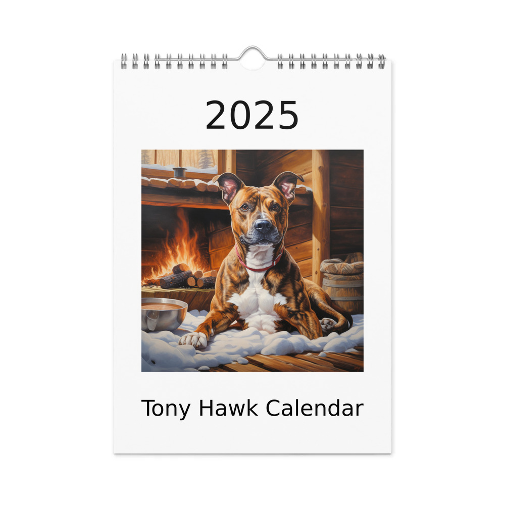 PugMug Custom Tony Hawk Wall Calendar (2026)