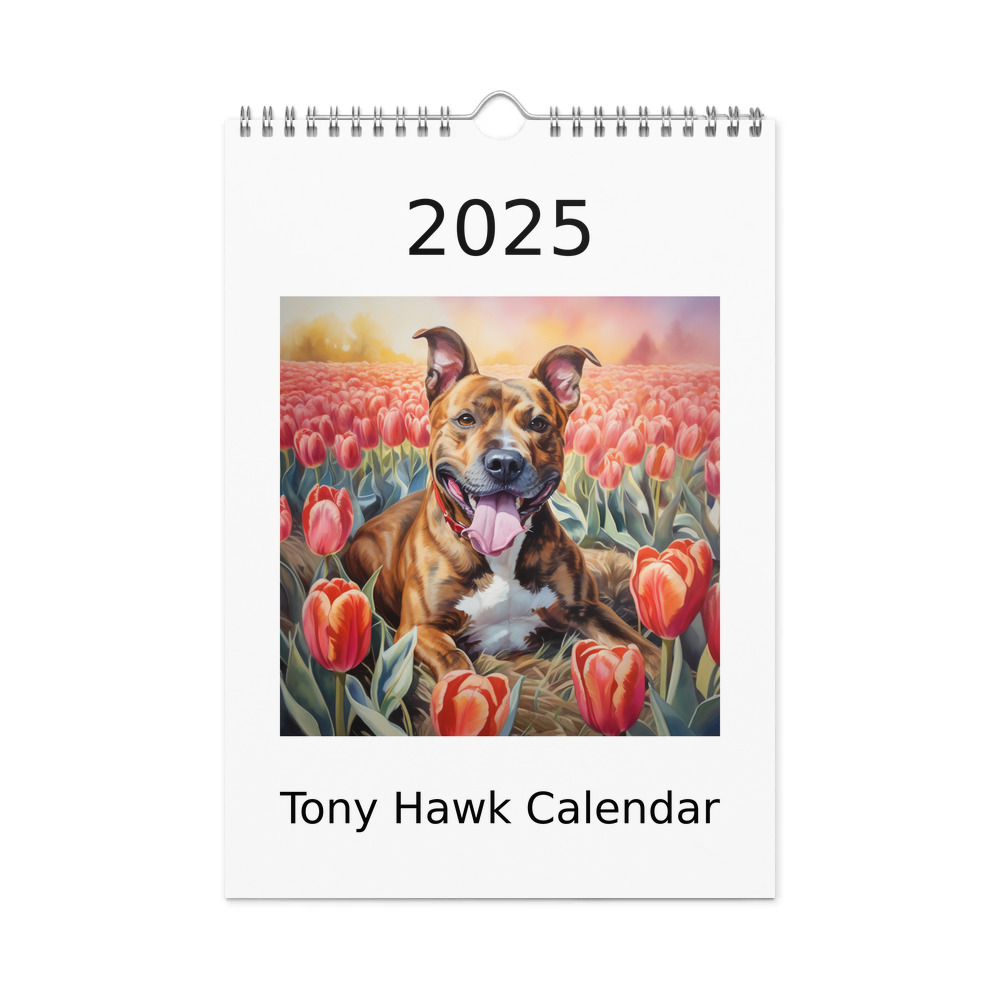 PugMug Custom Tony Hawk Wall Calendar (2026)