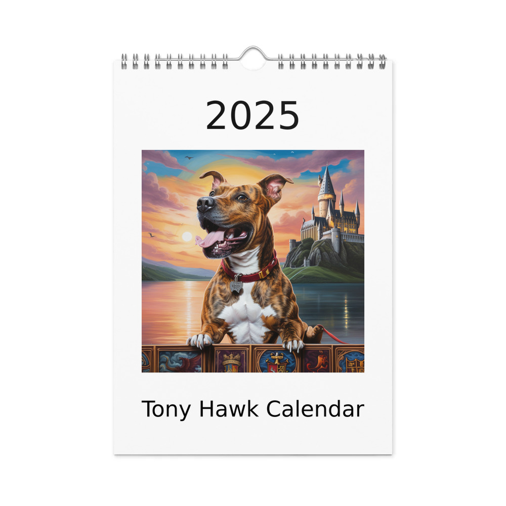 PugMug Custom Tony Hawk Wall Calendar (2026)