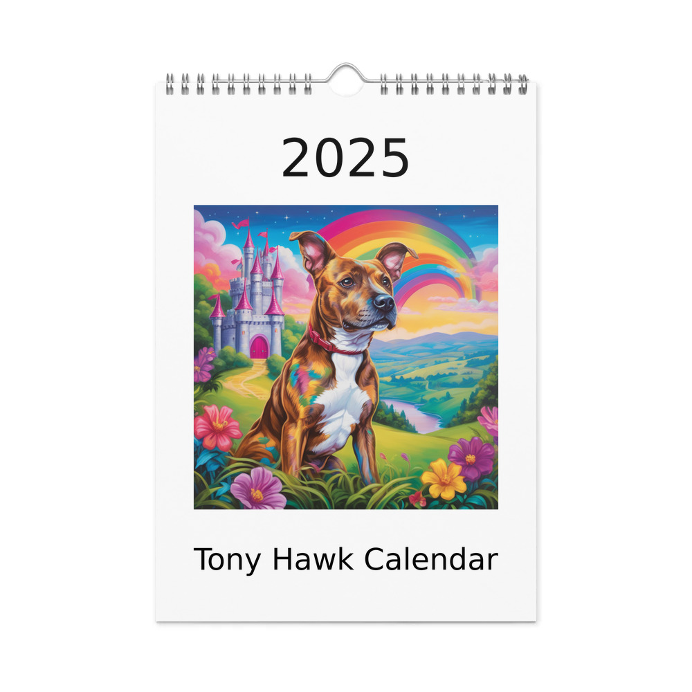 PugMug Custom Tony Hawk Wall Calendar (2026)