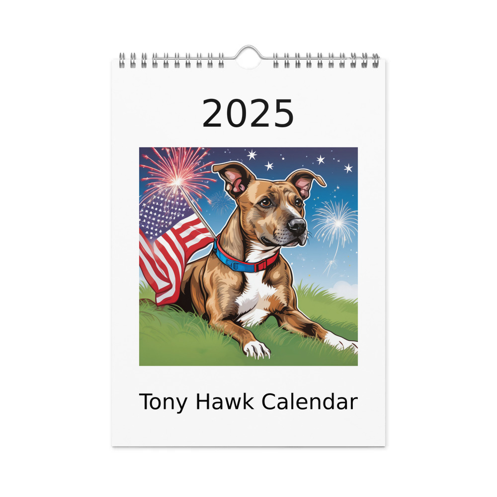 PugMug Custom Tony Hawk Wall Calendar (2026)