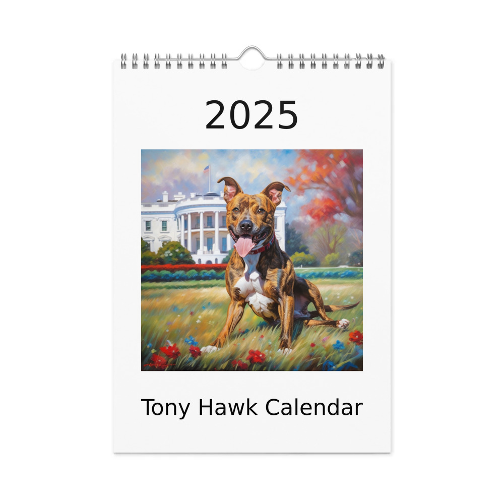 PugMug Custom Tony Hawk Wall Calendar (2026)