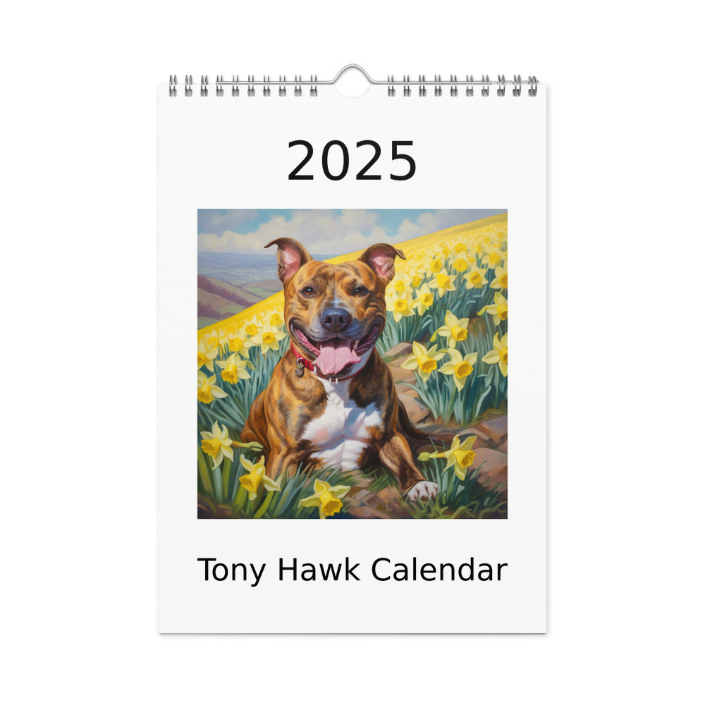 PugMug Custom Tony Hawk Wall Calendar (2026)