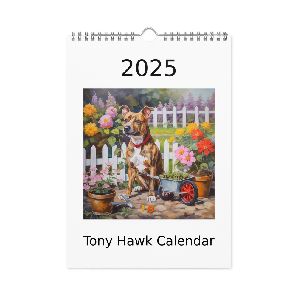 PugMug Custom Tony Hawk Wall Calendar (2026)
