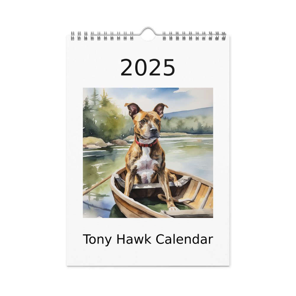 PugMug Custom Tony Hawk Wall Calendar (2026)