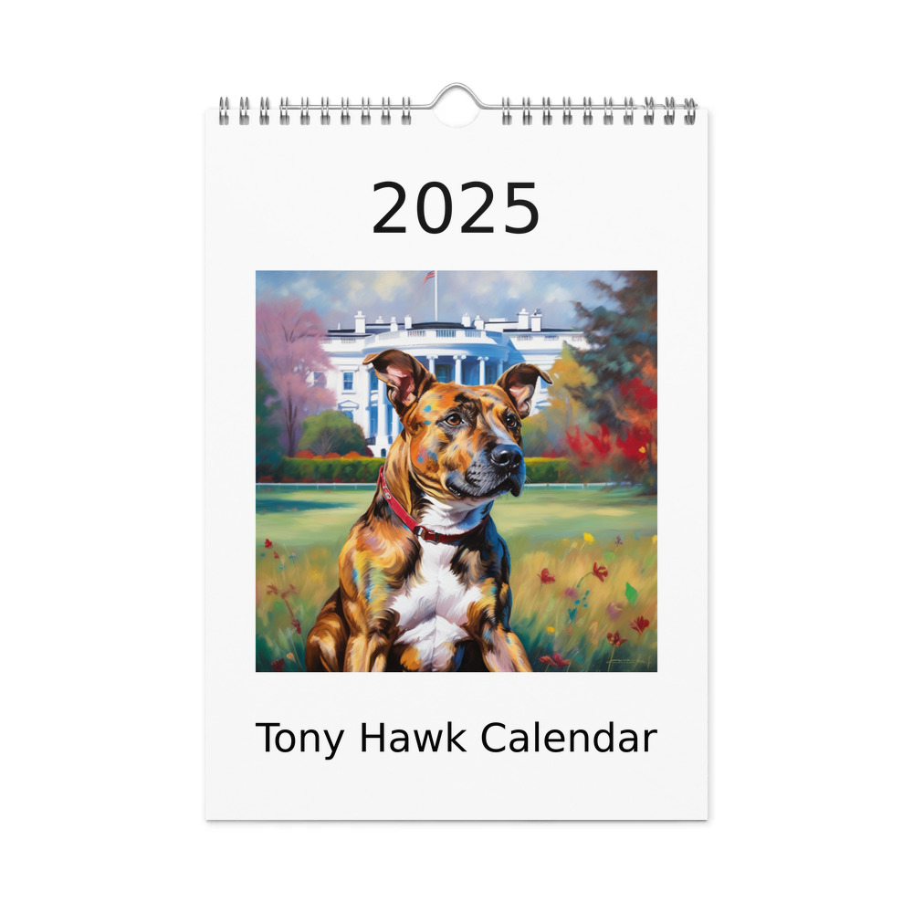 PugMug Custom Tony Hawk Wall Calendar (2026)