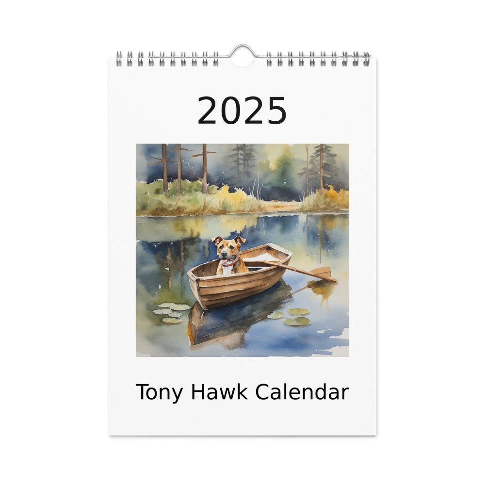 PugMug Custom Tony Hawk Wall Calendar (2026)
