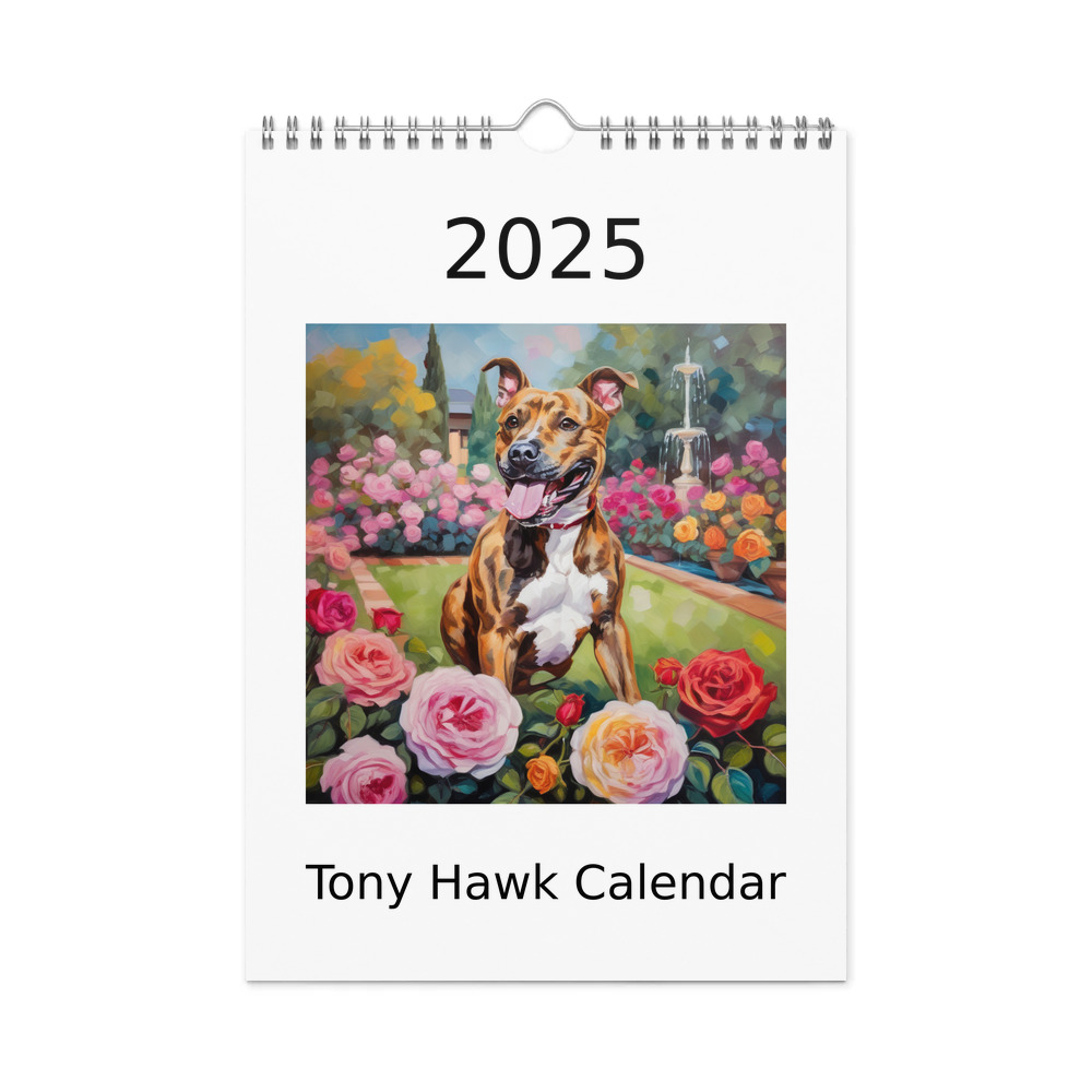 PugMug Custom Tony Hawk Wall Calendar (2026)