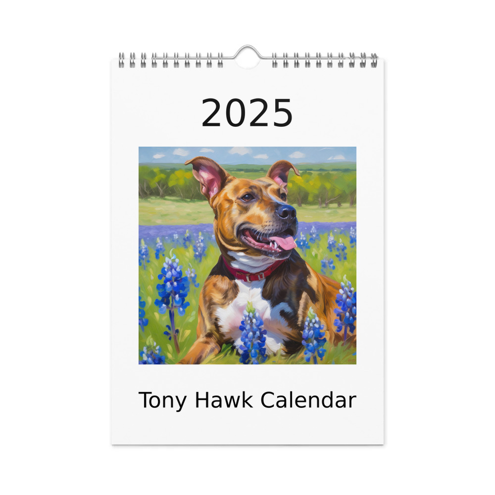 PugMug Custom Tony Hawk Wall Calendar (2026)