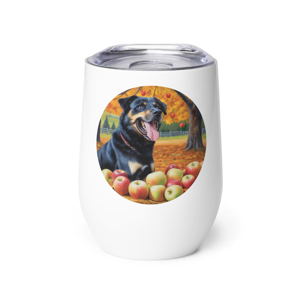 PugMug Custom Blue Wine Tumbler