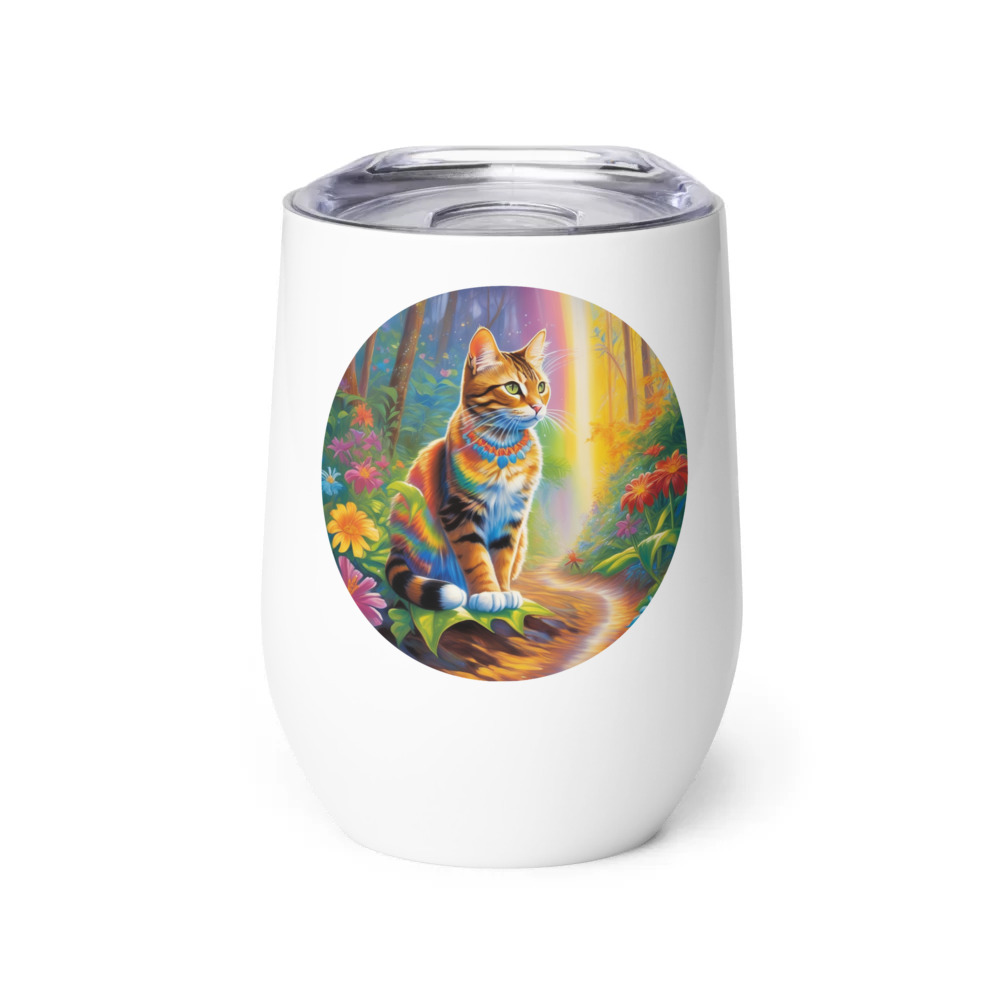 PugMug Custom Tabby Exotic Cat Wine Tumbler