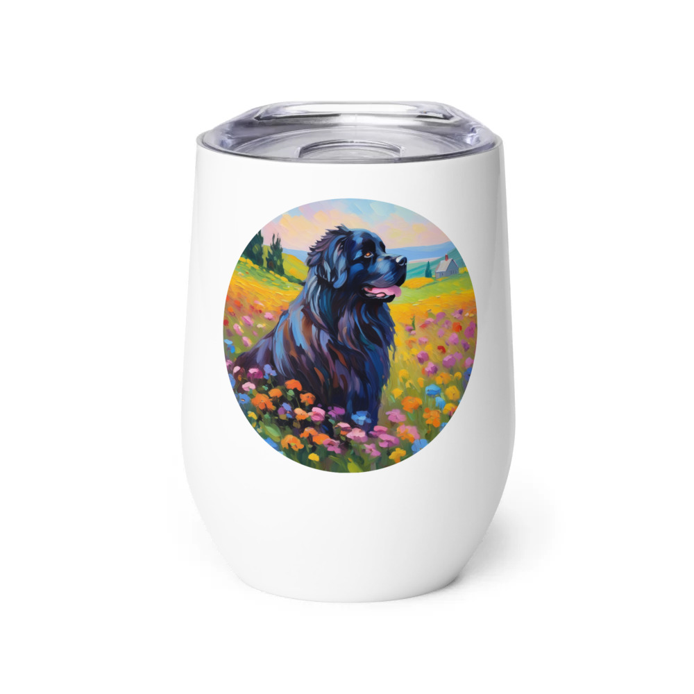 PugMug Custom Newfoundland Wine Tumbler