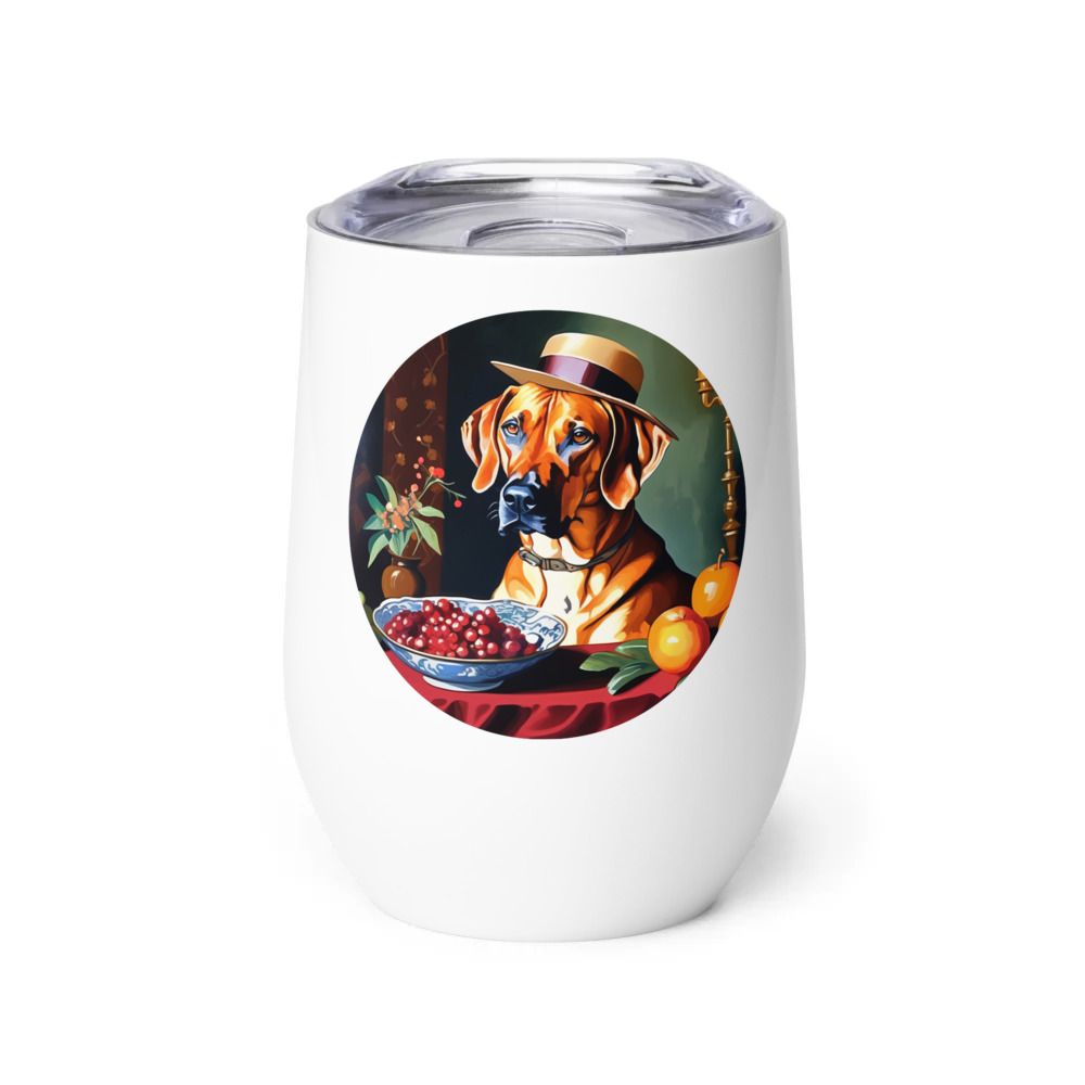 PugMug Custom Rhodesian Ridgeback Wine Tumbler