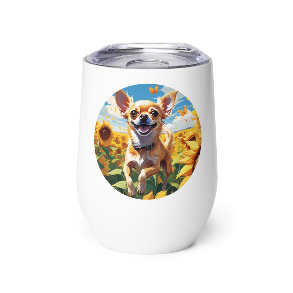 PugMug Custom Chihuahua Wine Tumbler