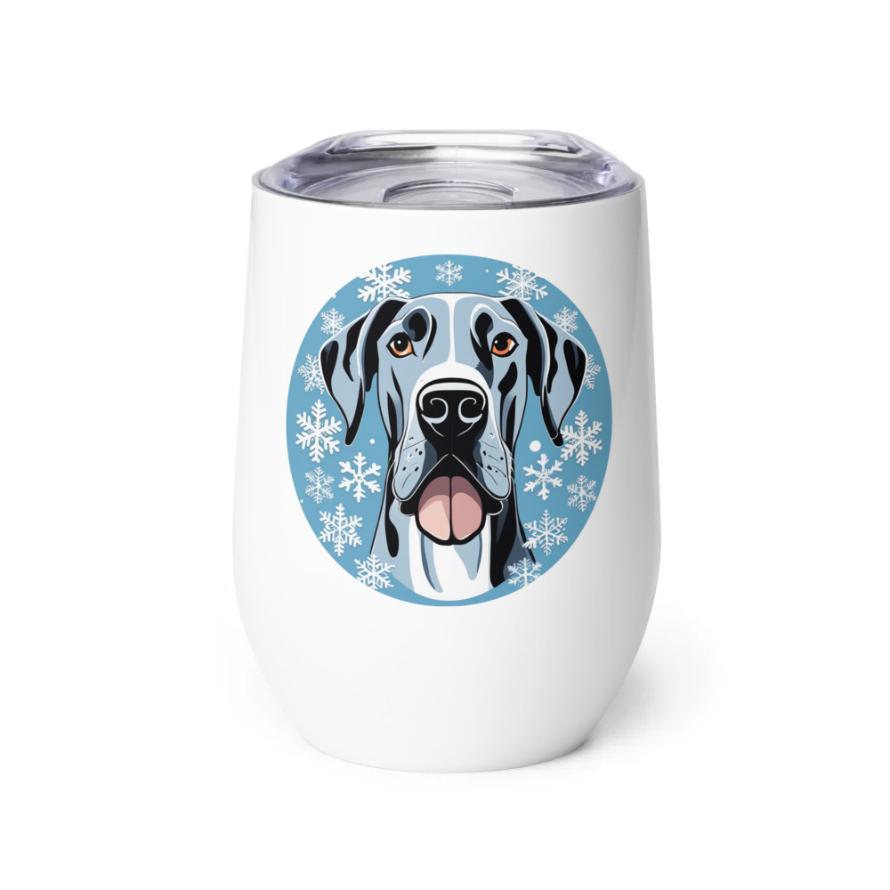 PugMug Custom Great Dane Wine Tumbler