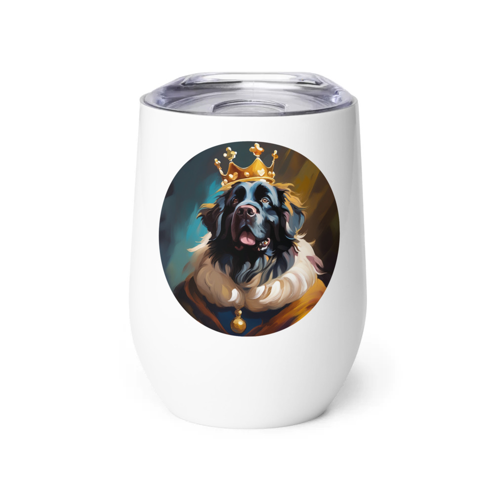PugMug Custom Newfoundland Wine Tumbler