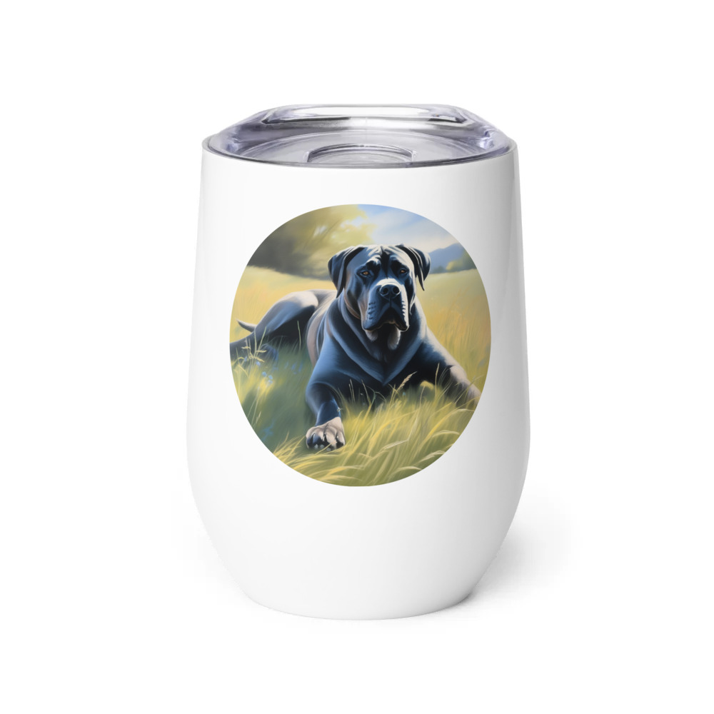 PugMug Custom Cane Corso Wine Tumbler