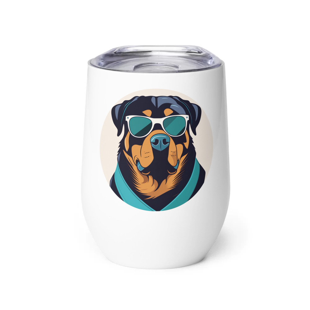PugMug Custom Rottweiler Wine Tumbler