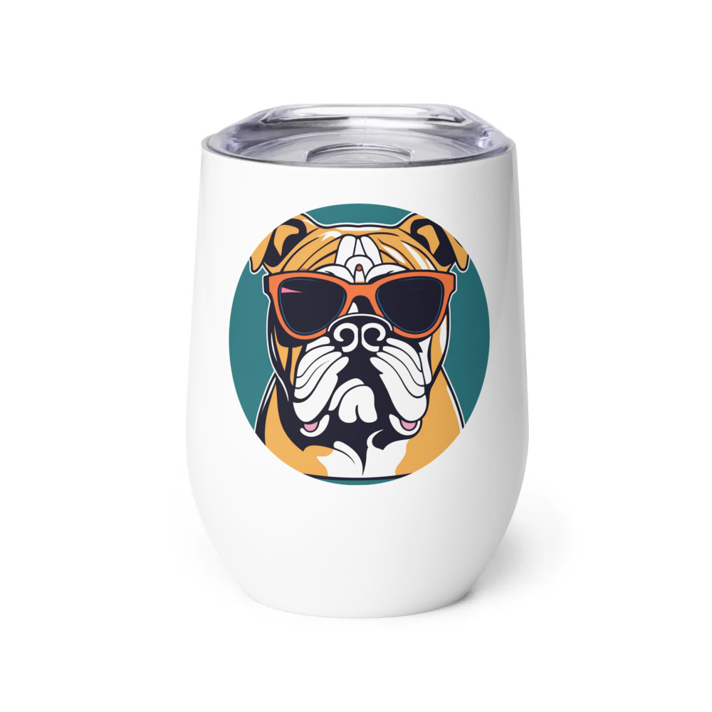 PugMug Custom Bulldog Wine Tumbler