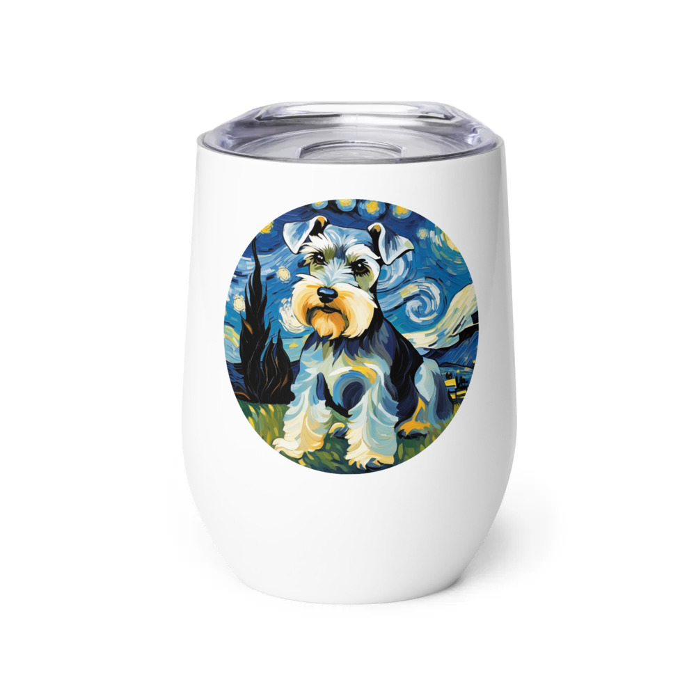 PugMug Custom Miniature Schnauzer Wine Tumbler