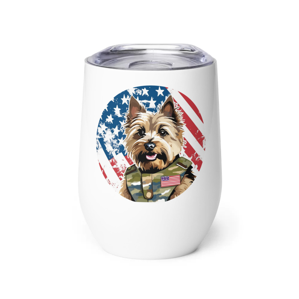 PugMug Custom Cairn Terrier Wine Tumbler
