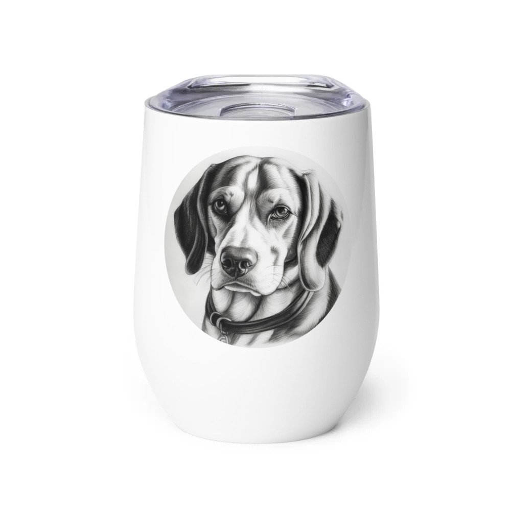 PugMug Custom Beagle Wine Tumbler