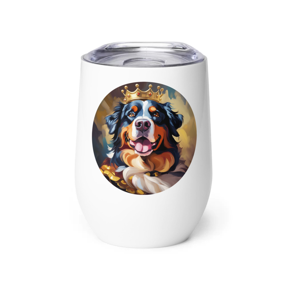 PugMug Custom Bernese Mountain Dog Wine Tumbler