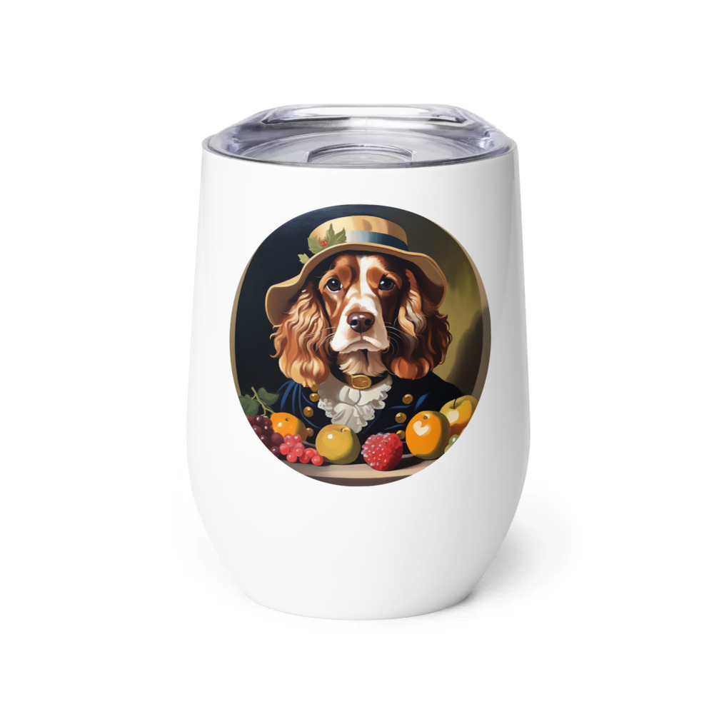 PugMug Custom Cocker Spaniel Wine Tumbler