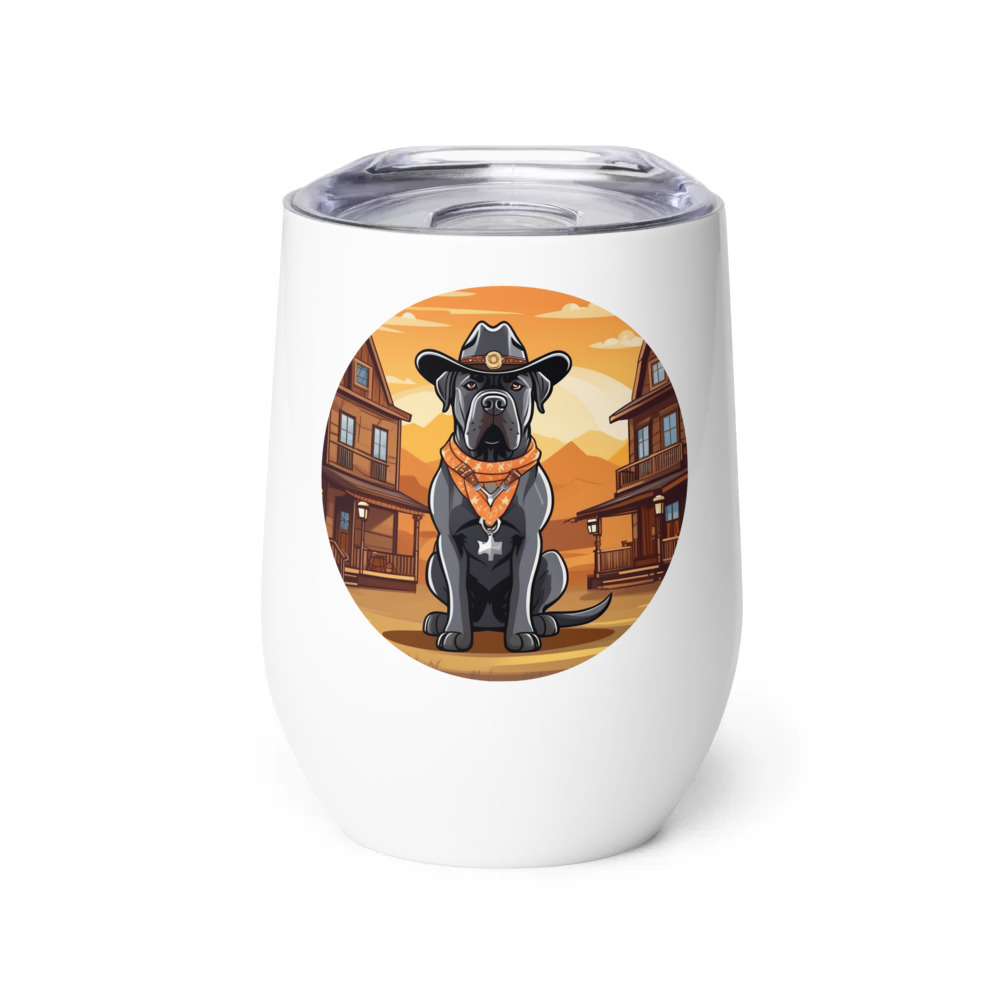 PugMug Custom Cane Corso Wine Tumbler