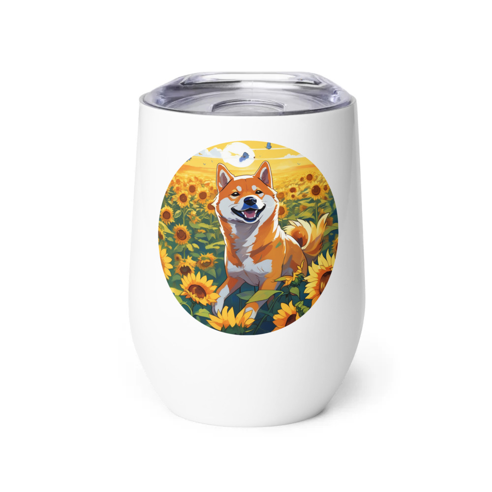 PugMug Custom Shiba Inu Wine Tumbler