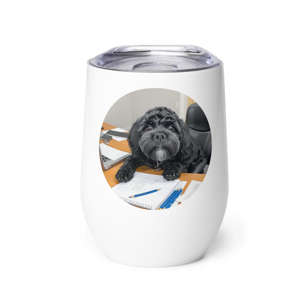 PugMug Custom Lily Wine Tumbler