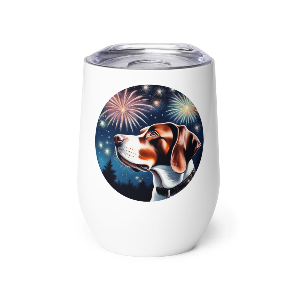 PugMug Custom Pointer Dog Wine Tumbler