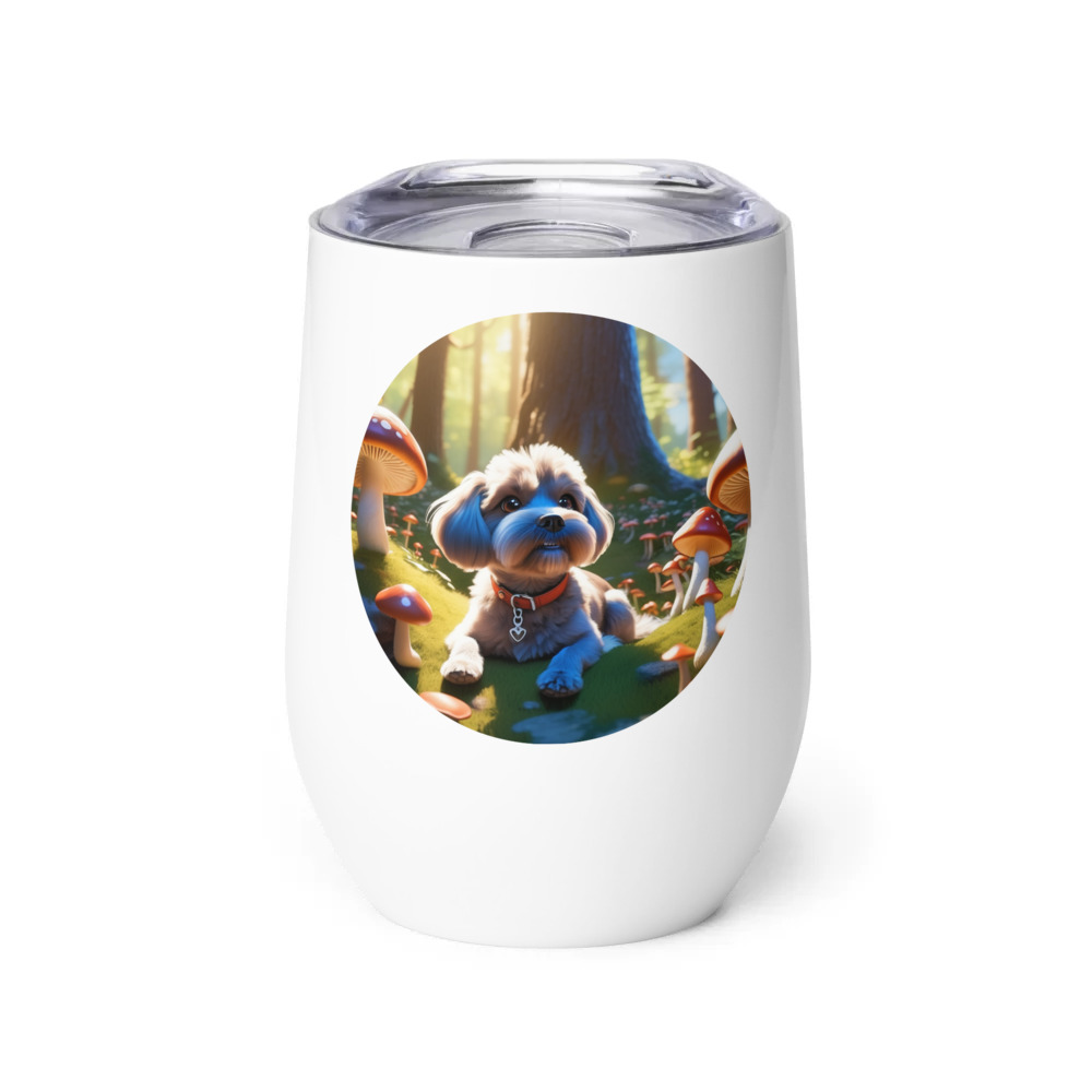 PugMug Custom Lily Wine Tumbler