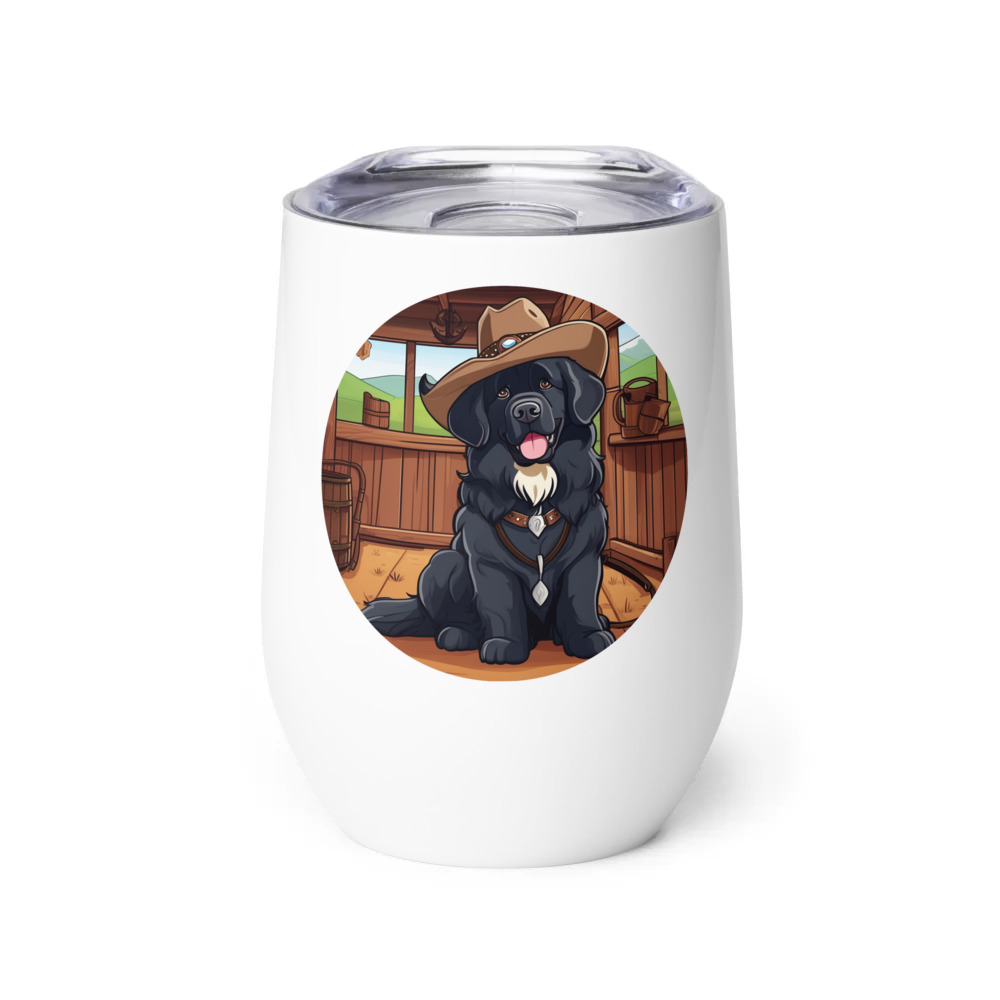 PugMug Custom Newfoundland Wine Tumbler