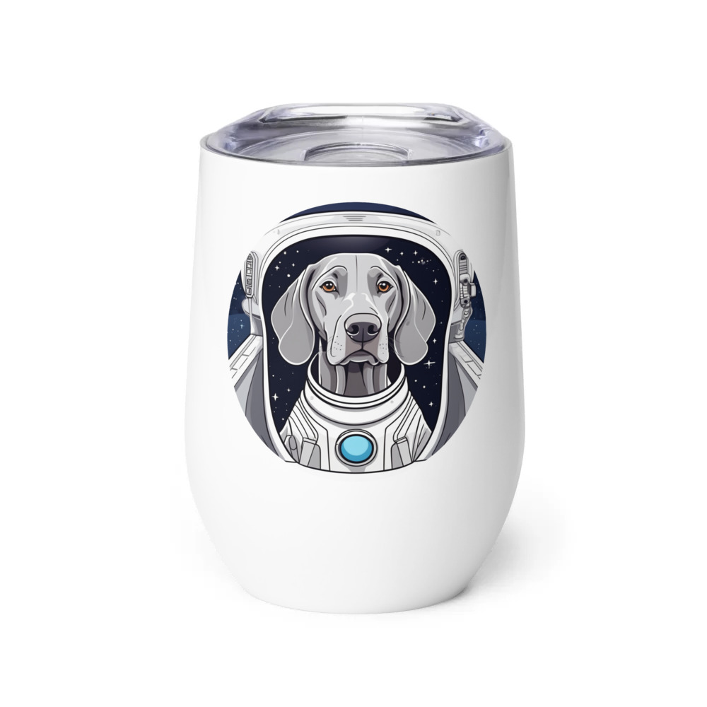 PugMug Custom Weimaraner Wine Tumbler