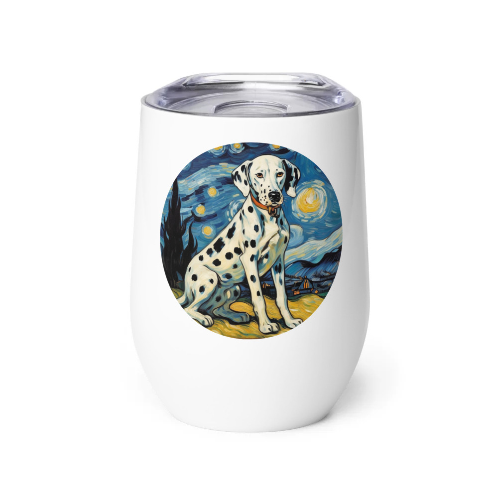 PugMug Custom Dalmatian Wine Tumbler