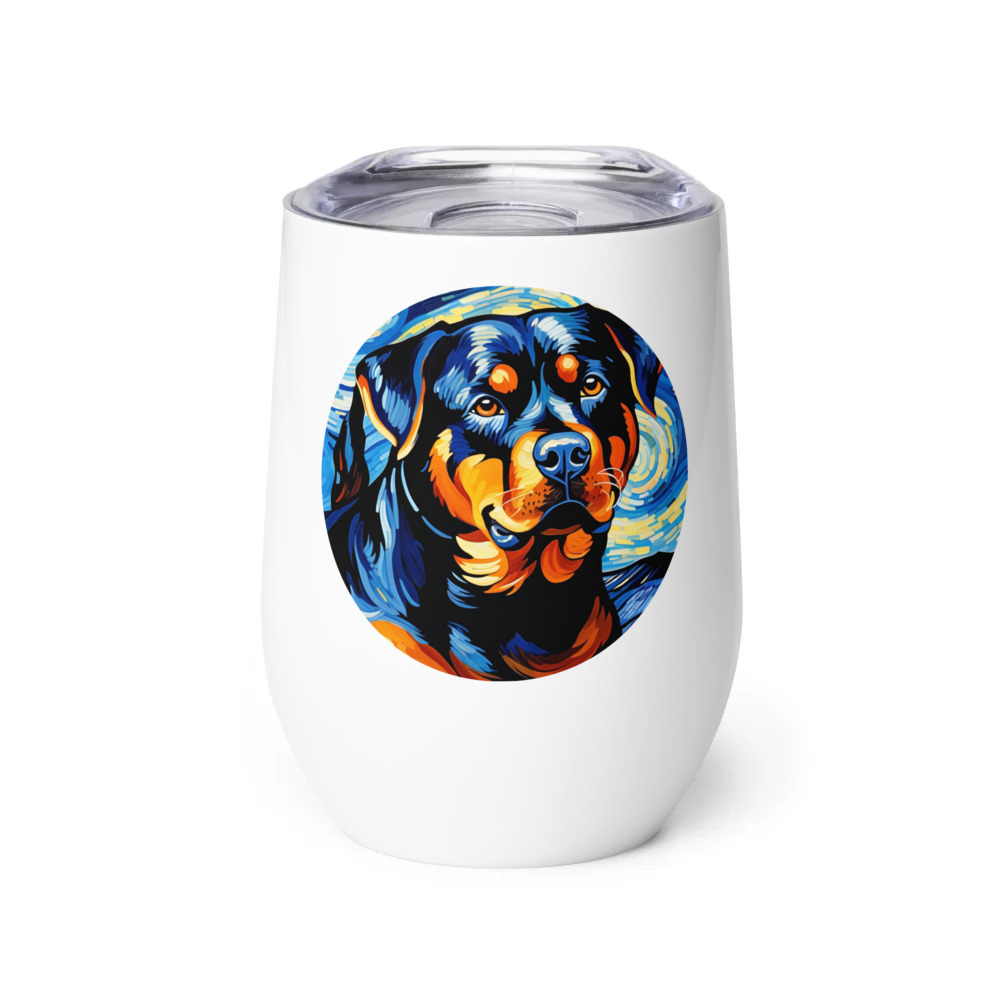 PugMug Custom Rottweiler Wine Tumbler