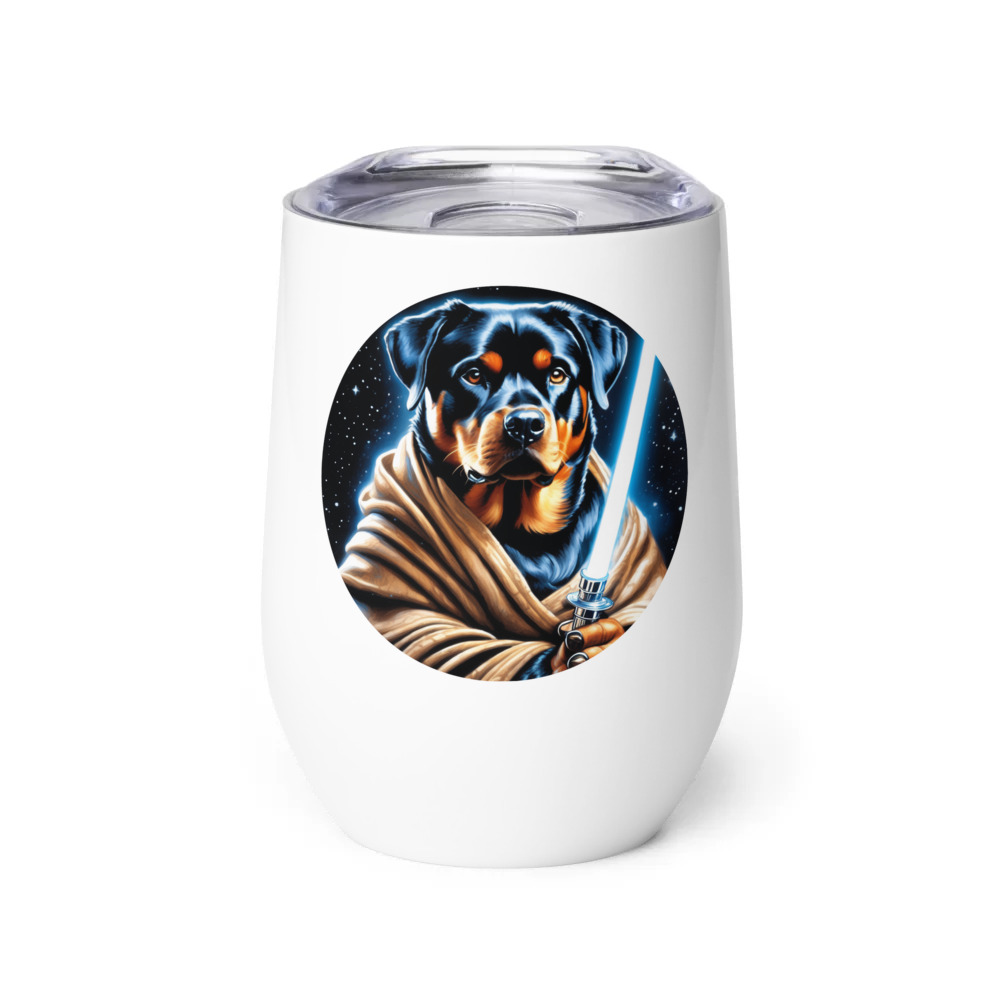 PugMug Custom Rottweiler Wine Tumbler