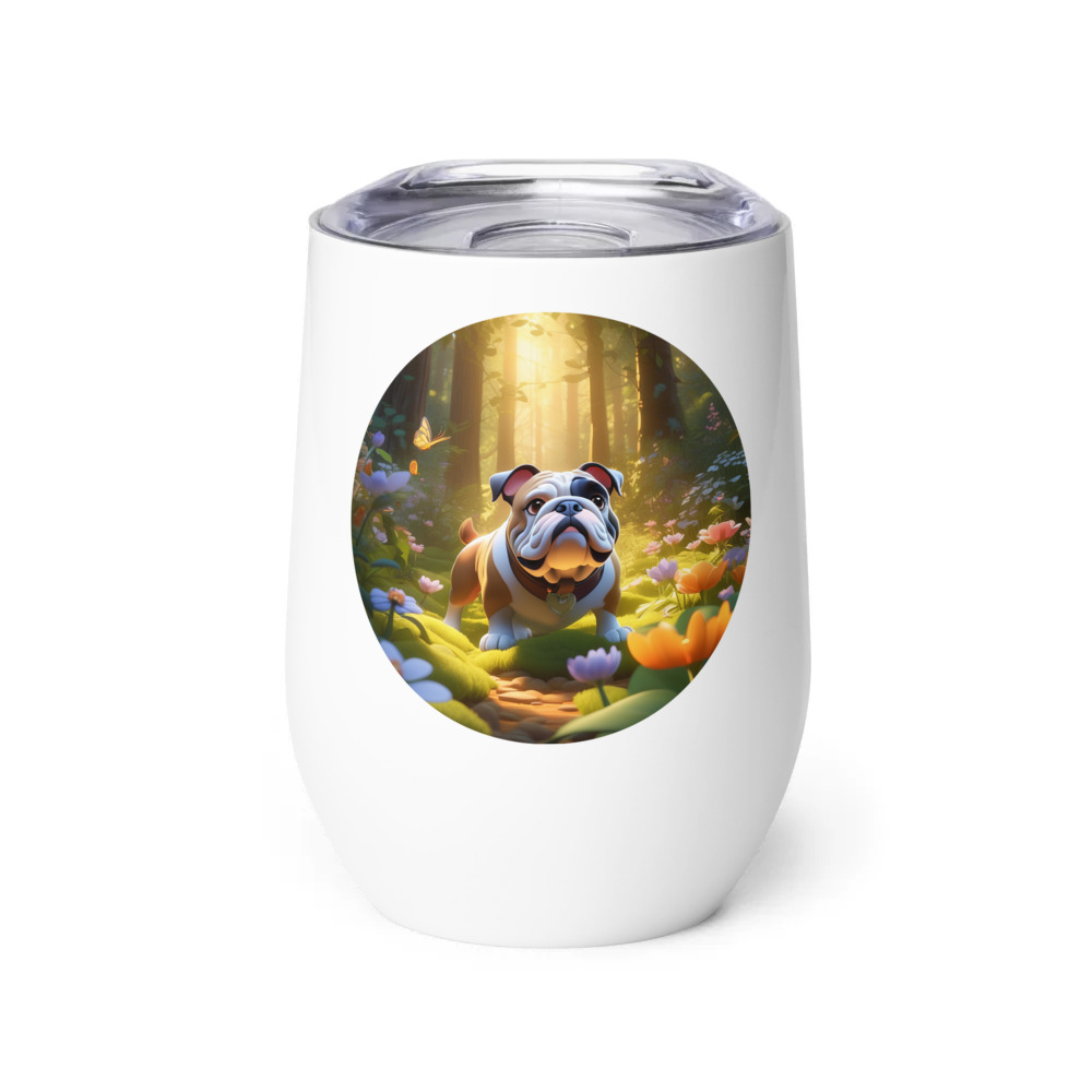 PugMug Custom Bulldog Wine Tumbler
