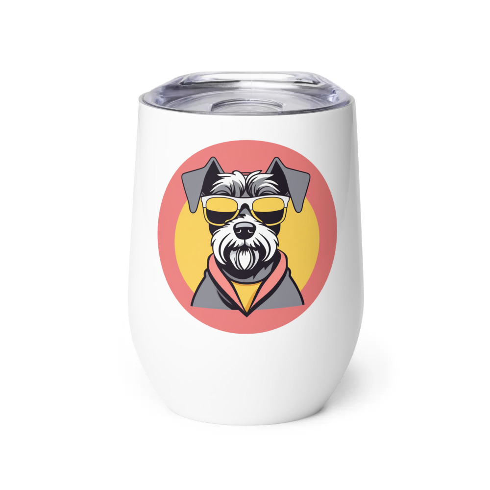 PugMug Custom Miniature Schnauzer Wine Tumbler
