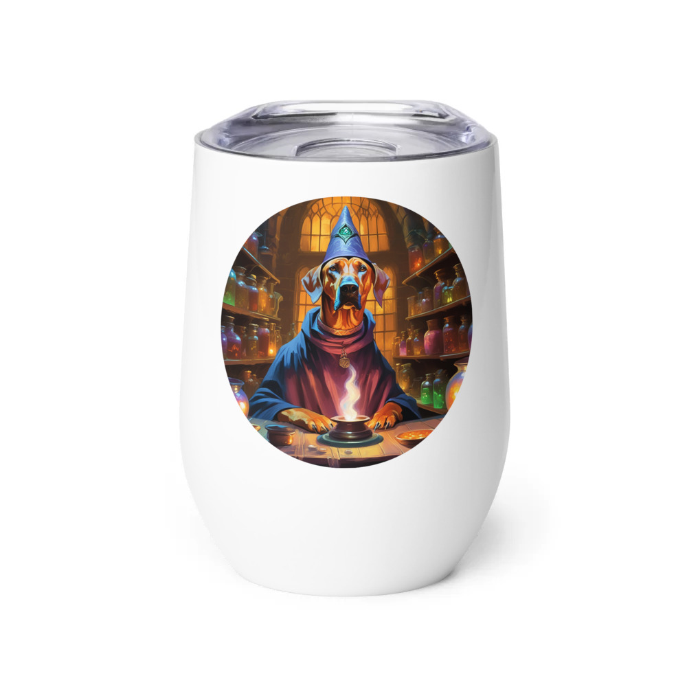 PugMug Custom Rhodesian Ridgeback Wine Tumbler